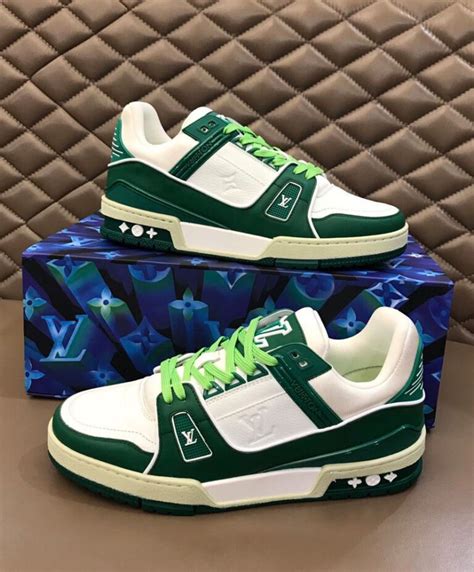 louis vuitton green sneaker|Louis Vuitton sneakers men green.